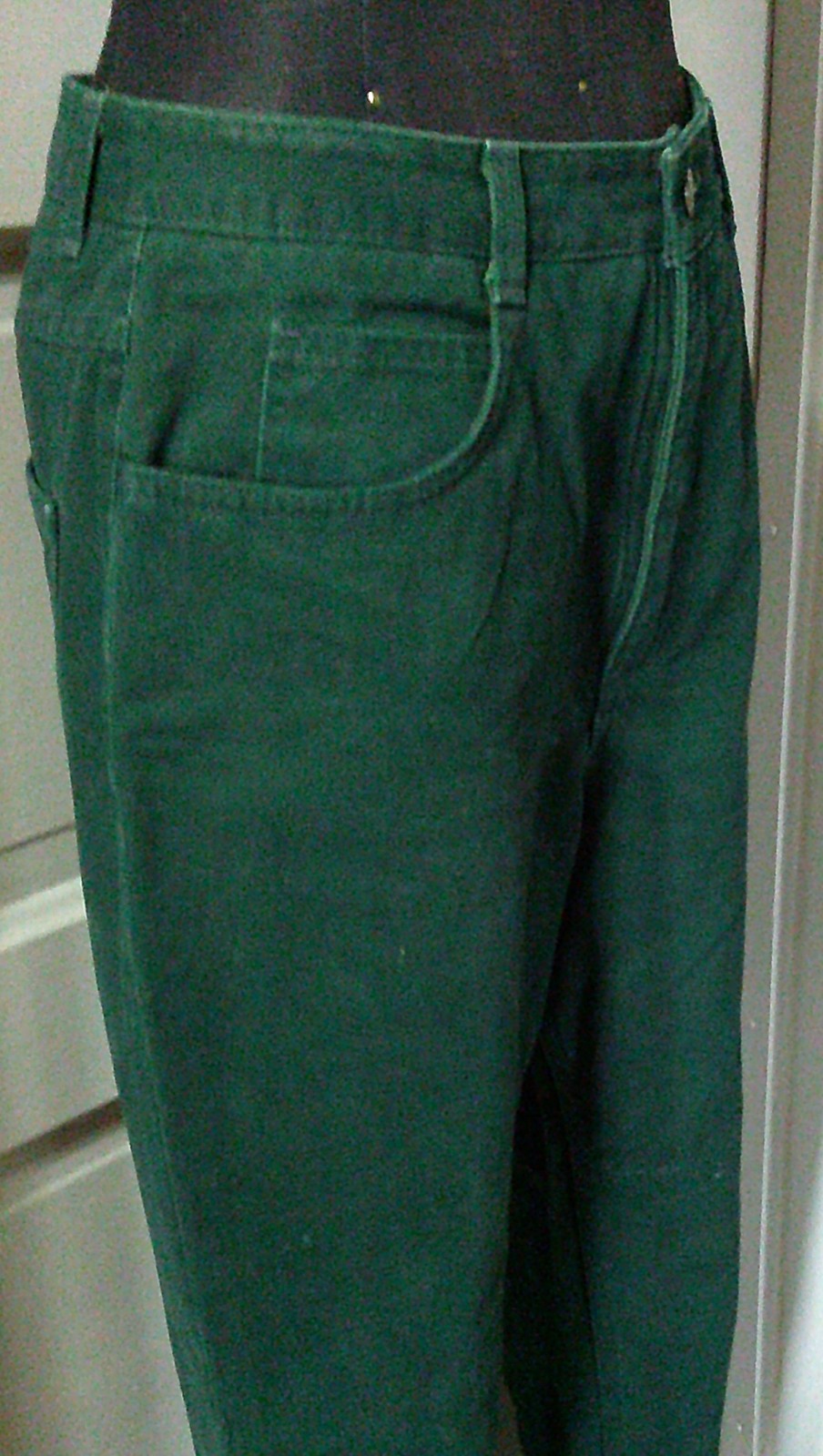 80&rsquo;s TALBOTS Forest Green Flat Front Jeans Pants Trouser Slacks 10P