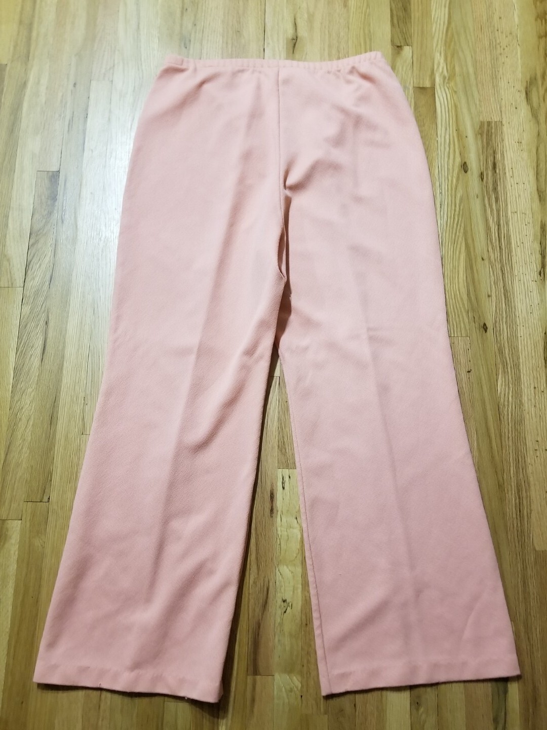 Vintage 1970s NPC FASHIONS Pant Suit Size 17/18 Womens Peach Double Knit Set