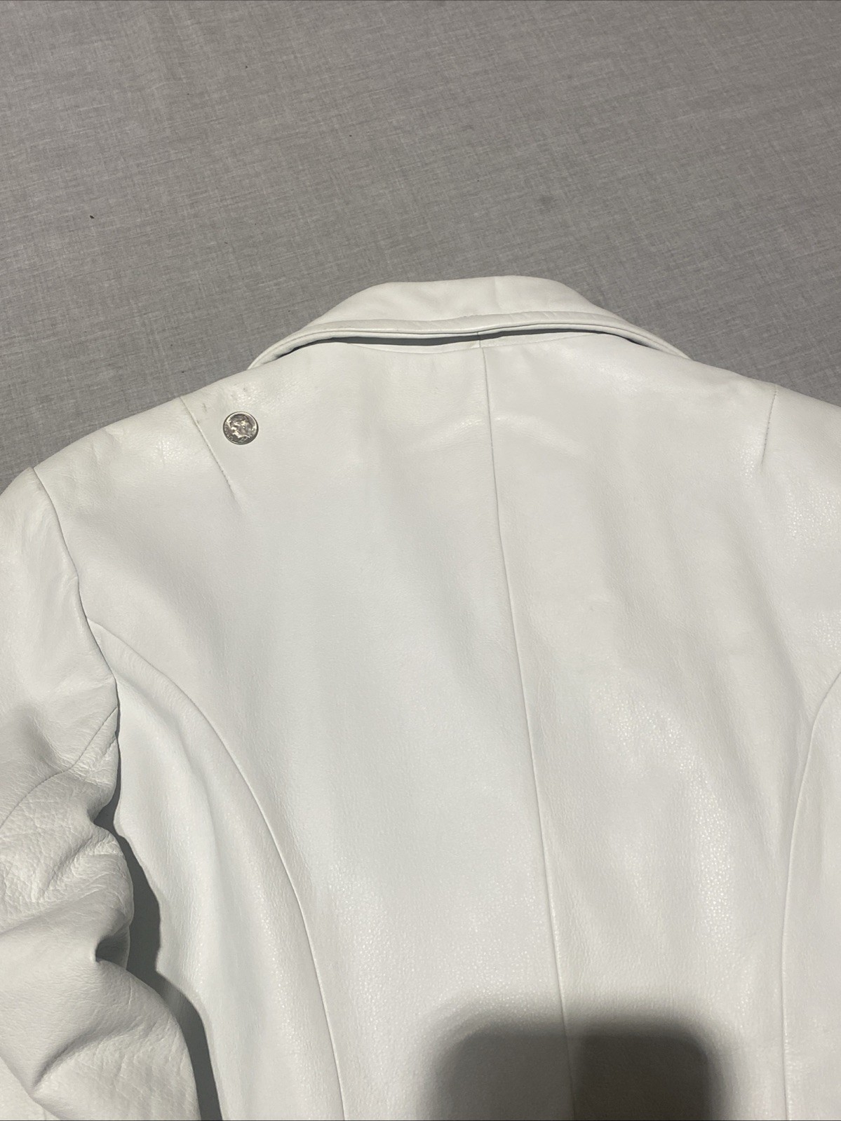 VTG Wilsons Leather Máxima Women&rsquo;s White Long Duster Trench Coat Medium Y2K 90s