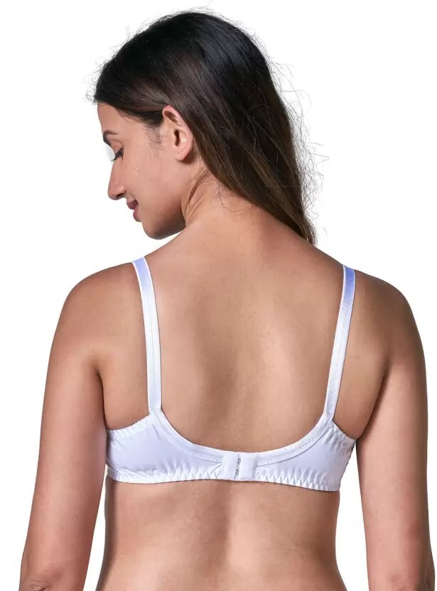 Saree Bra – WHITE Double Layered Plus Size Non Padded Wireless Cotton Sexy Bra