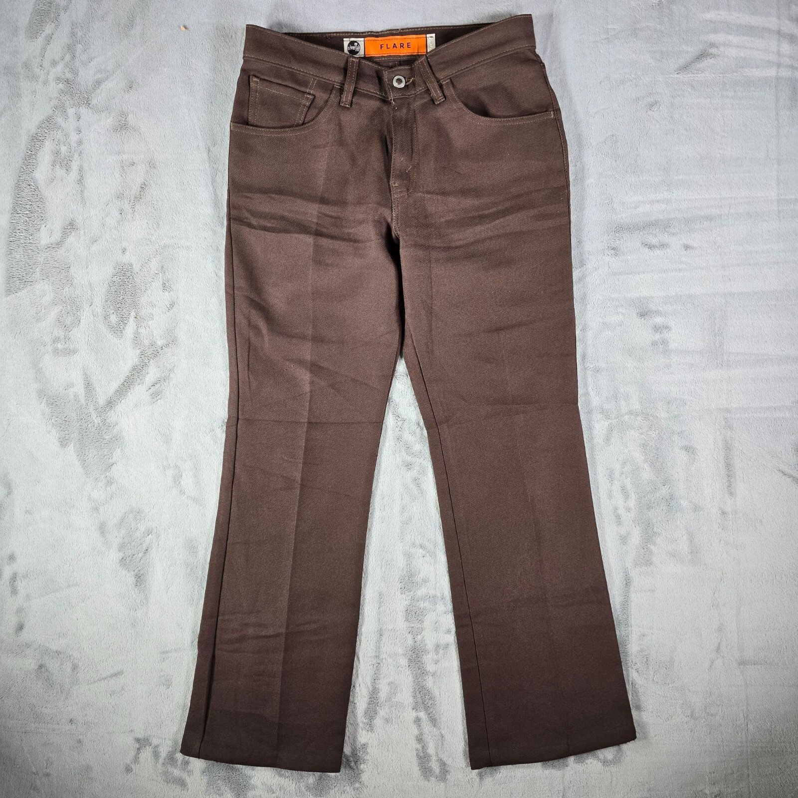 Vintage 1997 Levi&rsquo;s SilverTab Flare Leg Brown Polyester Pants (Juniors 9 Short)