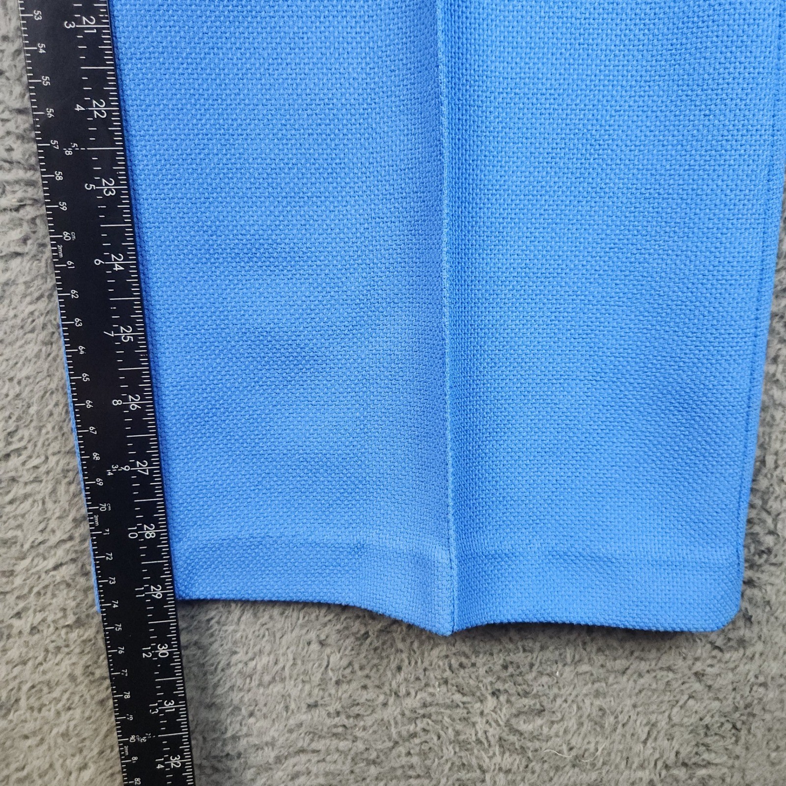 Vintage Sears Blue Double Knit Slacks Womens 12 32×30 Wide Leg Made in USA 70s