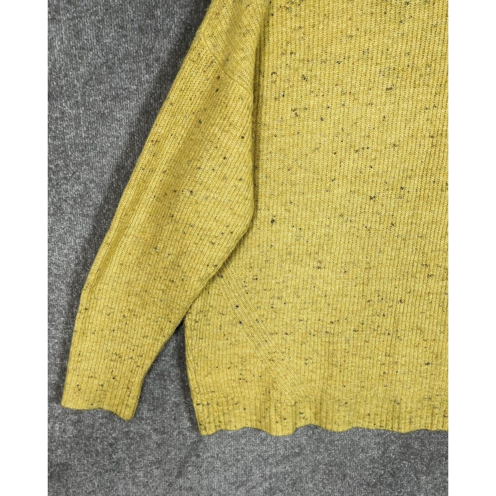 Old Navy Slouch V-Neck Pullover Sweater Womens Size XL Squash Yellow Confetti