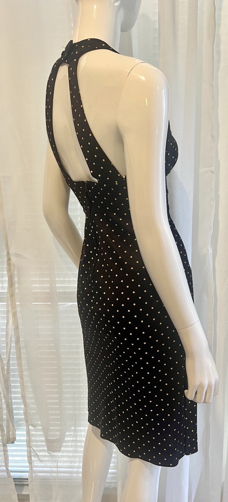 Young Edwardian Arpeja 60’s polka dot halter Neck Sexy back Dress