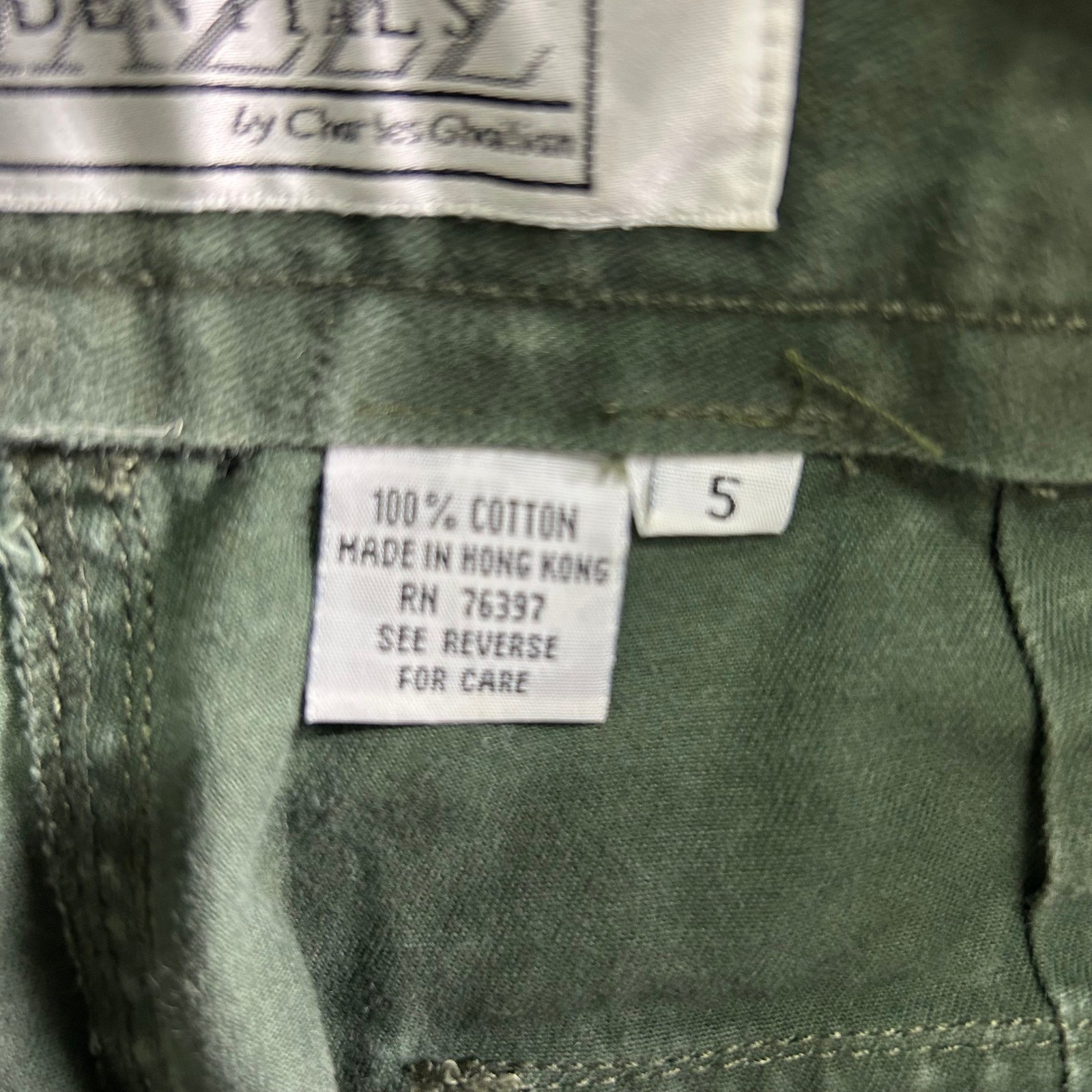Credentials Shorts Womens Size 5 Olive Green High Waisted Cotton Utility Vintage