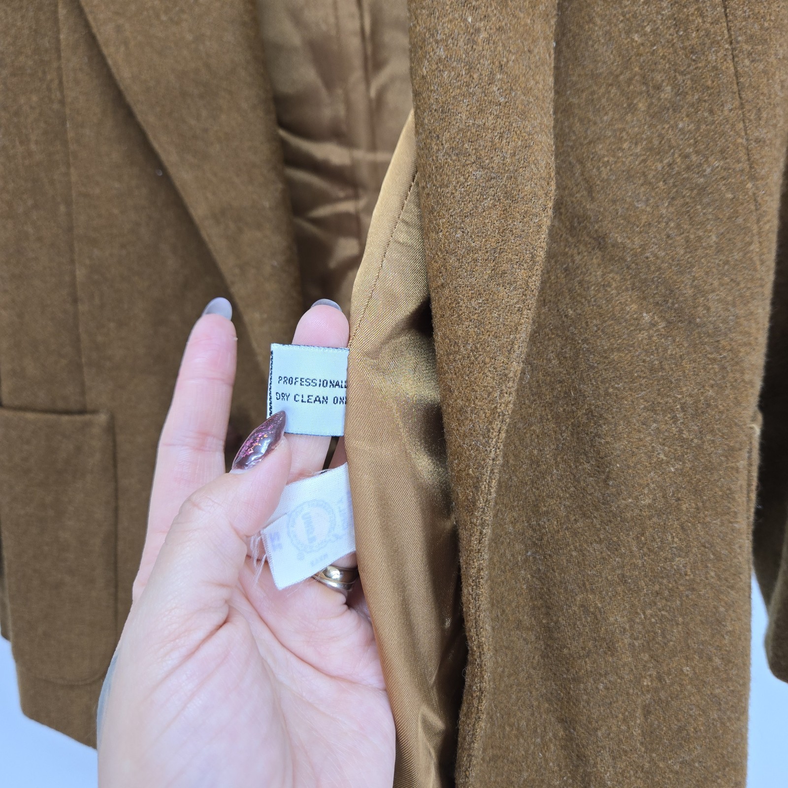 Evan Picone Skirt Suit Women Size 12 Blazer Pleated Skirt Brown 100% Wool VTG