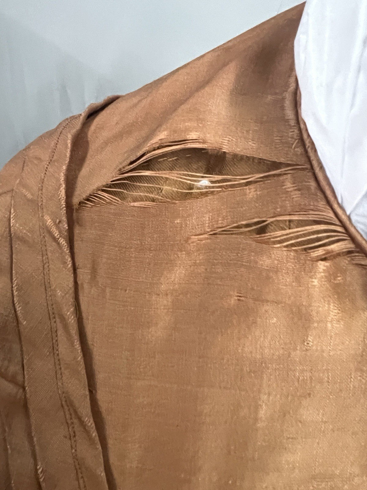 1860’s Brown Silk Day Dress Antique