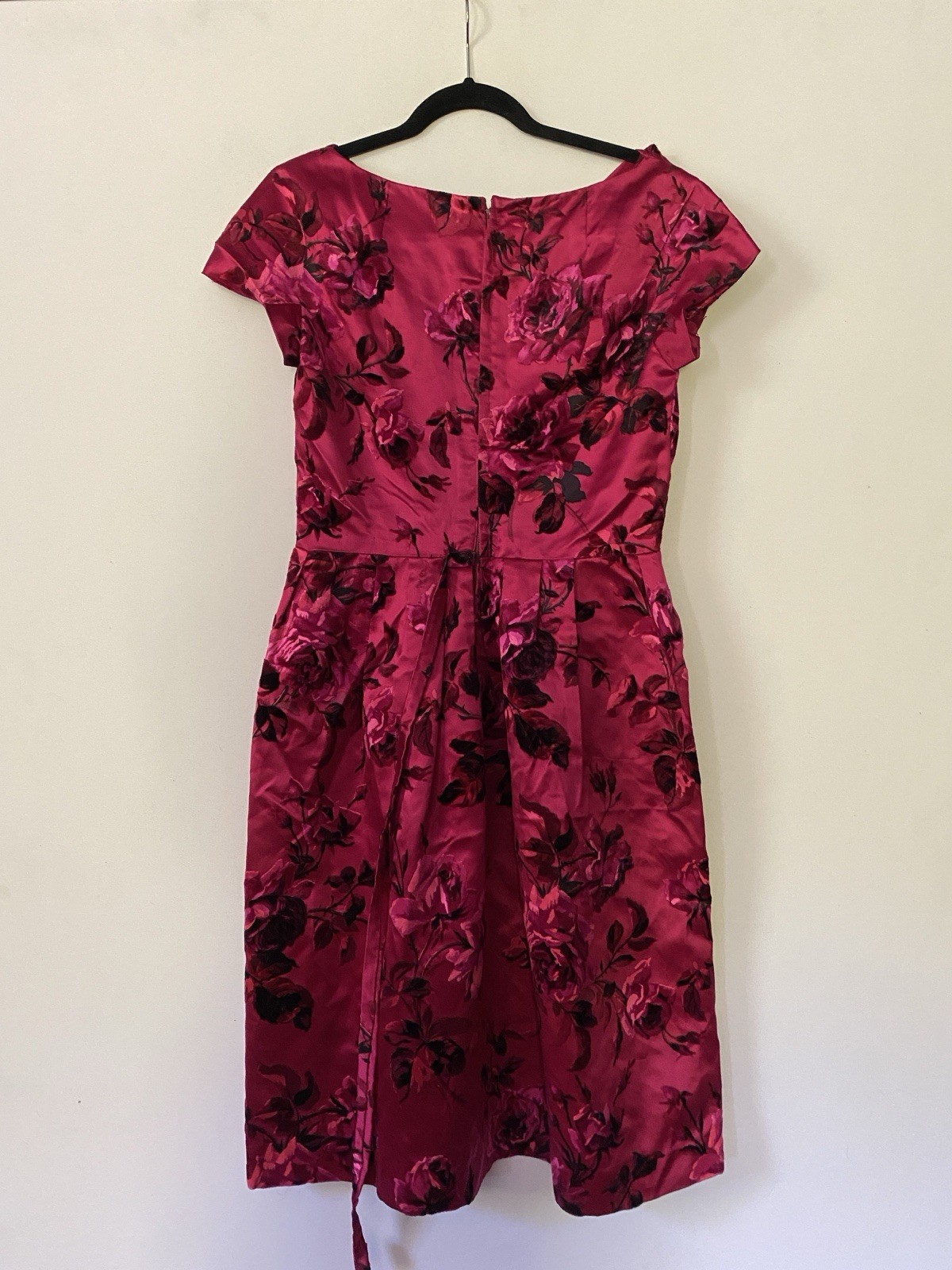 Gorgeous Vintage 50s Adele’s Silk Satin L Velvet Burn Out Dress