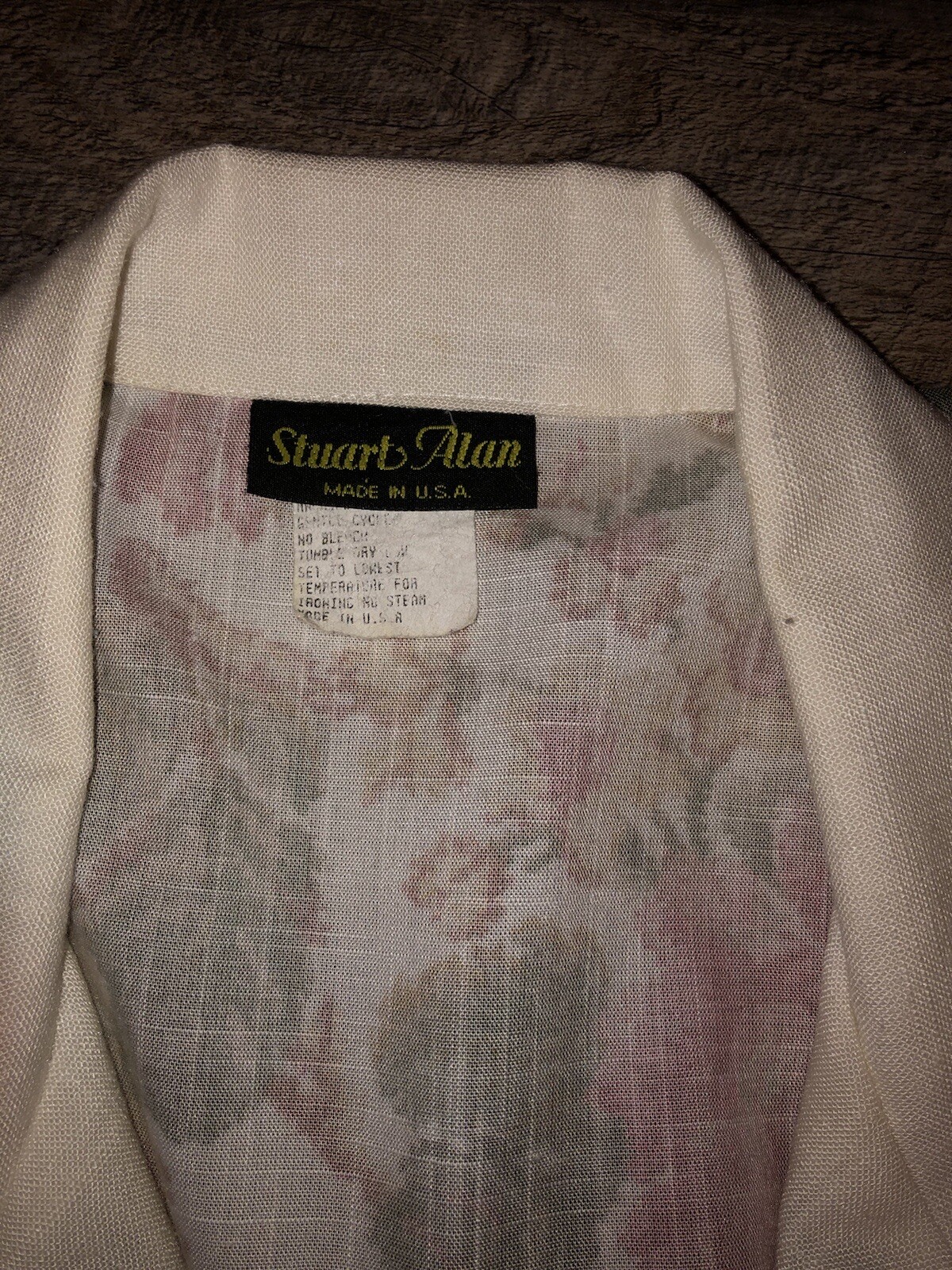 Vintage Stuart Alan Floral Dress Sz 8 Cottagecore Belted Fit & Flare Pockets
