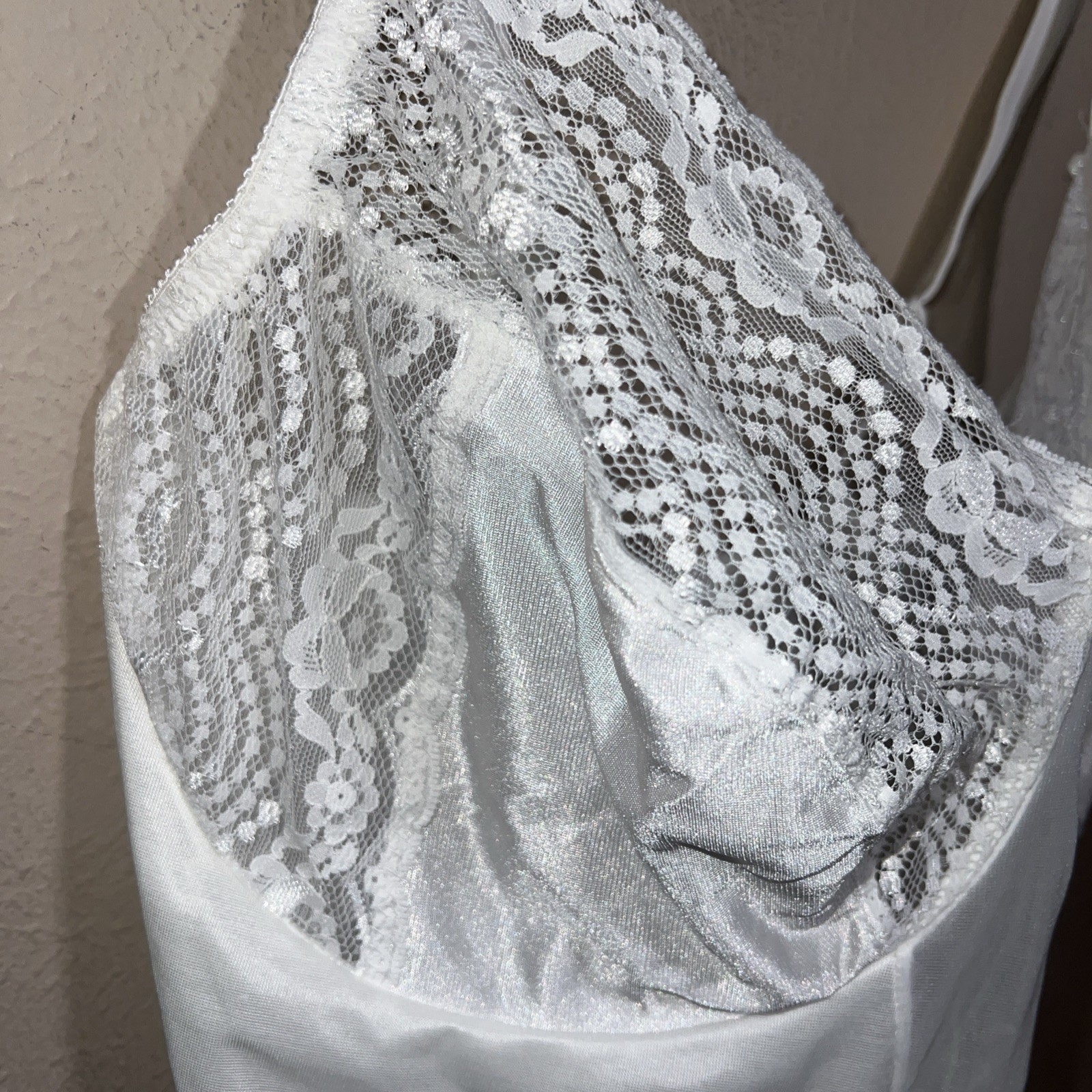 Vtg Glamorise Special Request Body Briefer 46DD 46E White Shaper Bodysuit USA
