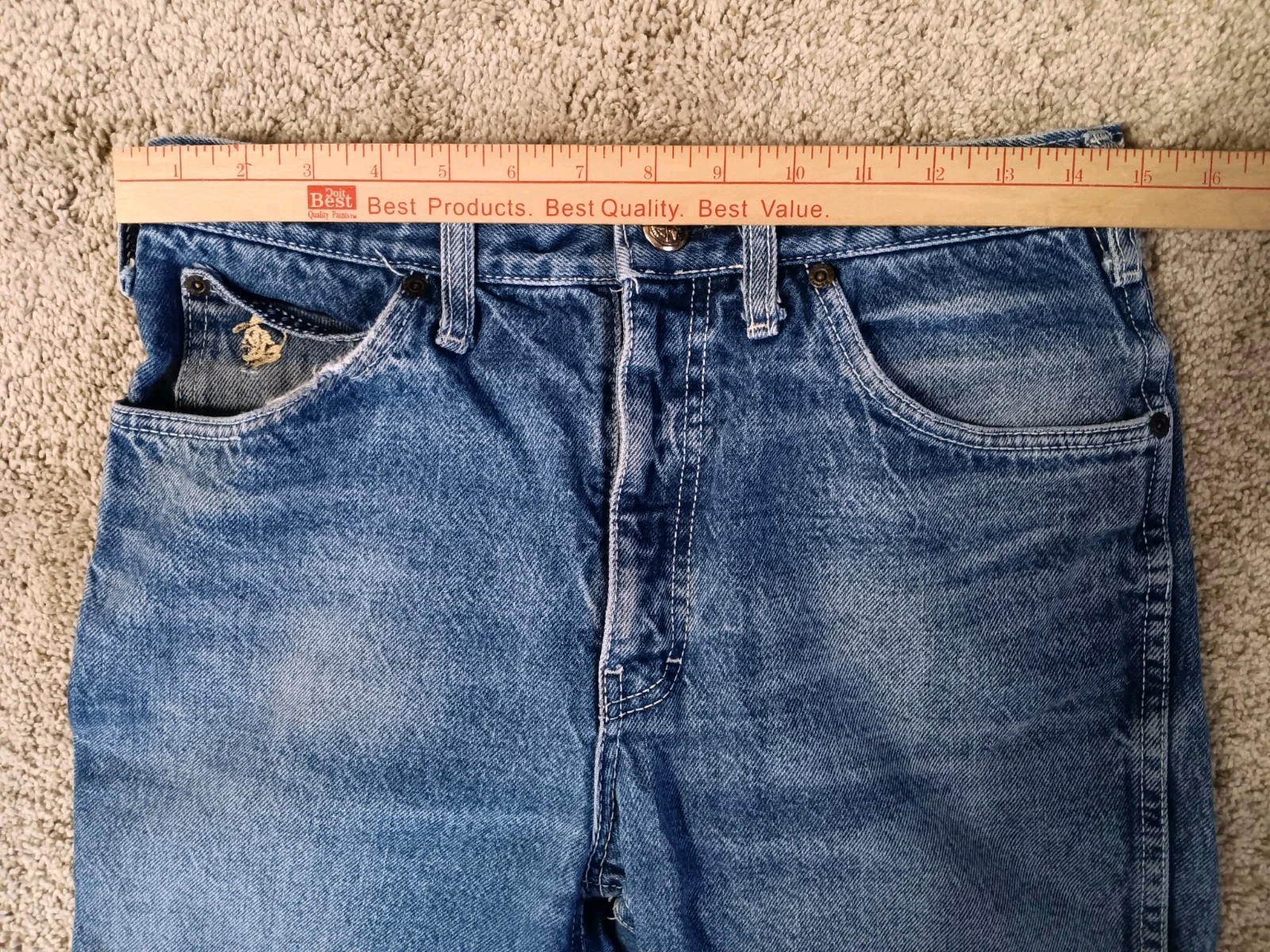 VTG 1980s Kenny Rogers by Karman Jeans Sz 33( 30&Prime;w x 29&Prime;l) USA Western Denim