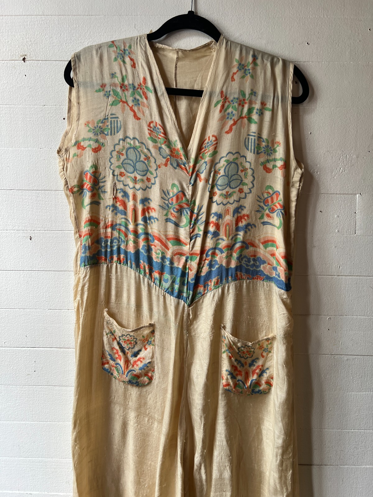 Vintage 1920s Beach Pajama Jumpsuit RARE – 38x38x53x29- AR FL