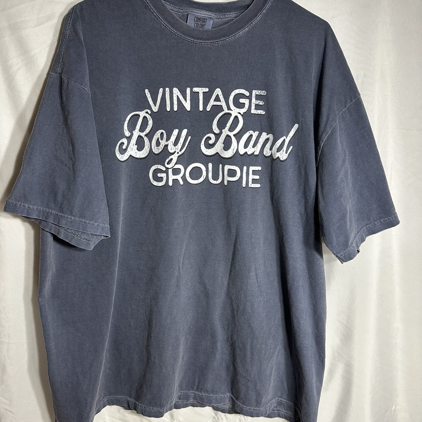 Boy Band Groupie 2XL Blue Vintage Graphic T-shirt retro nostalgia