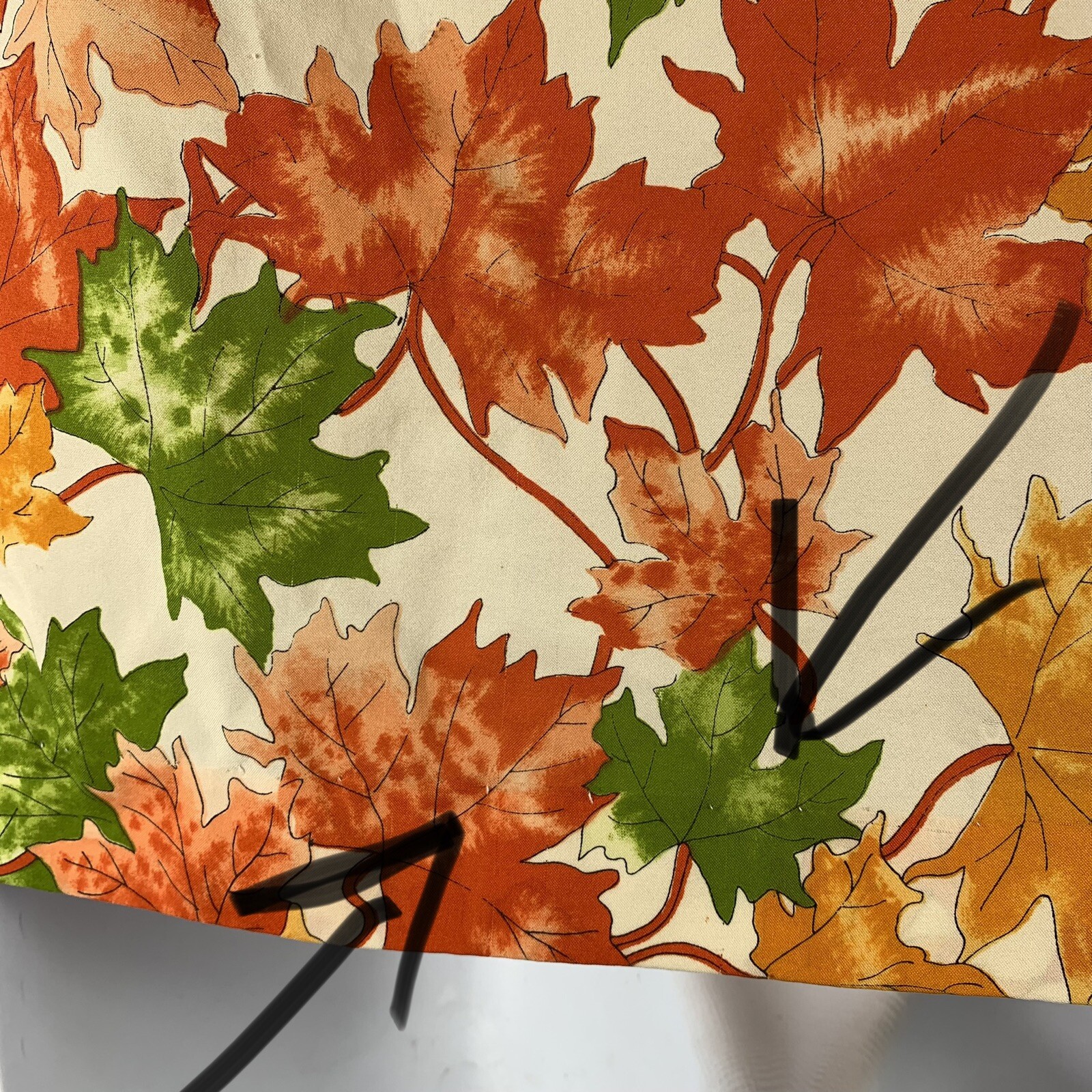 Vintage Medium Shirt Button All Over Print Fall Leaves Graphic Pykettes Top