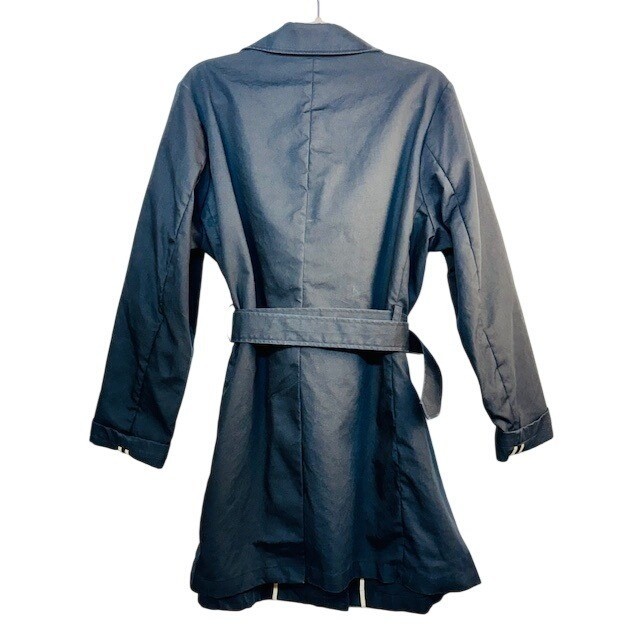 Old Navy Vintage Fall 2003 Black Double Breasted Belted Trench Coat XL Reined