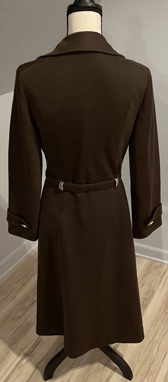 Vintage Count Romi All Weather Traveler Trench Coat Size 10 Chocolate Brown