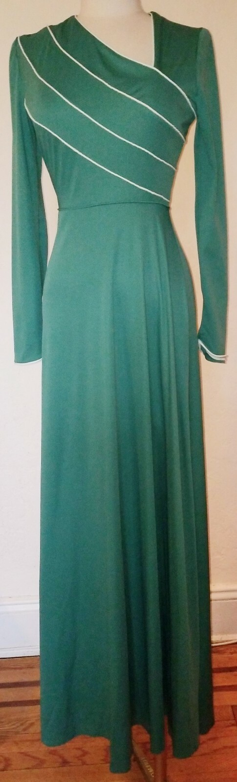 Vintage House Of Bianchi Green Long Sleeve Dress Size S