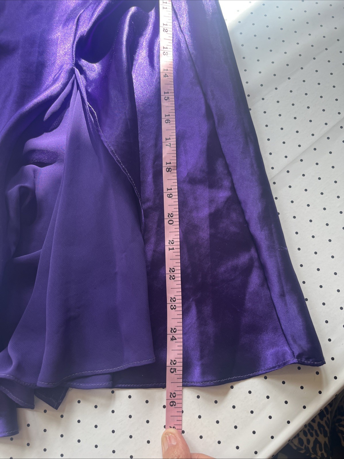 Val Mode Ivory Purple Polyester Slip Medium Vintage Floral Original