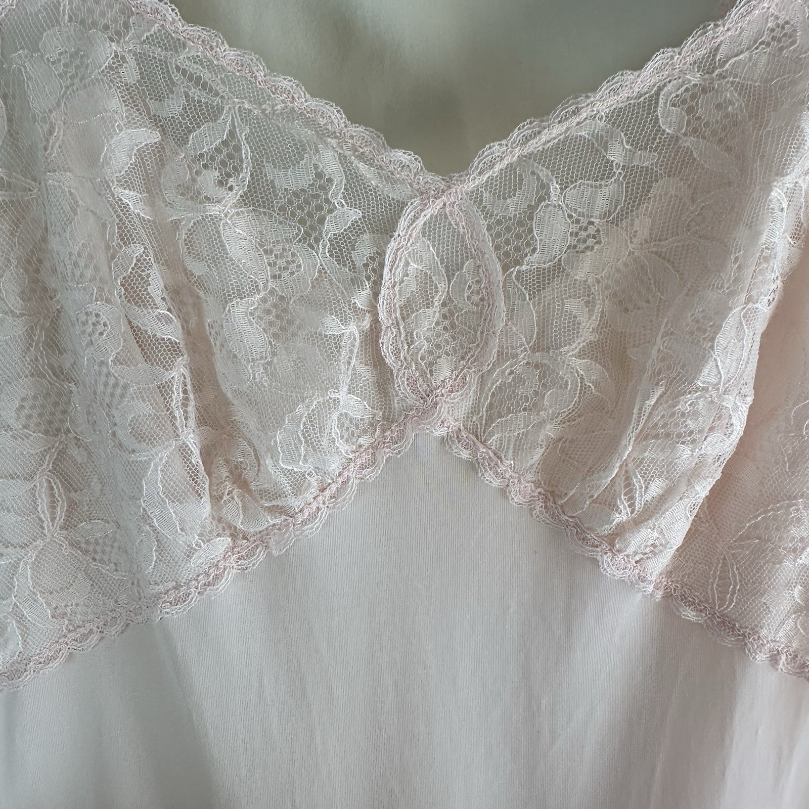 Vintage Dutchmaid 60s Pink Peignoir Set Nylon Sheer Robe & Gown Lace Romantic 14