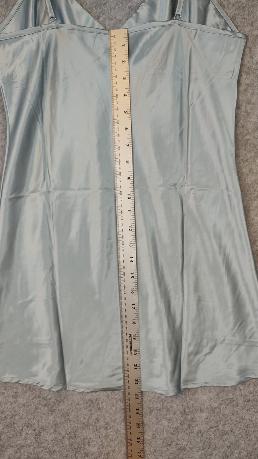 90s Y2K Vintage Slip Dress Size Small Powder Blue Shiny Coquette Fairy Chemise