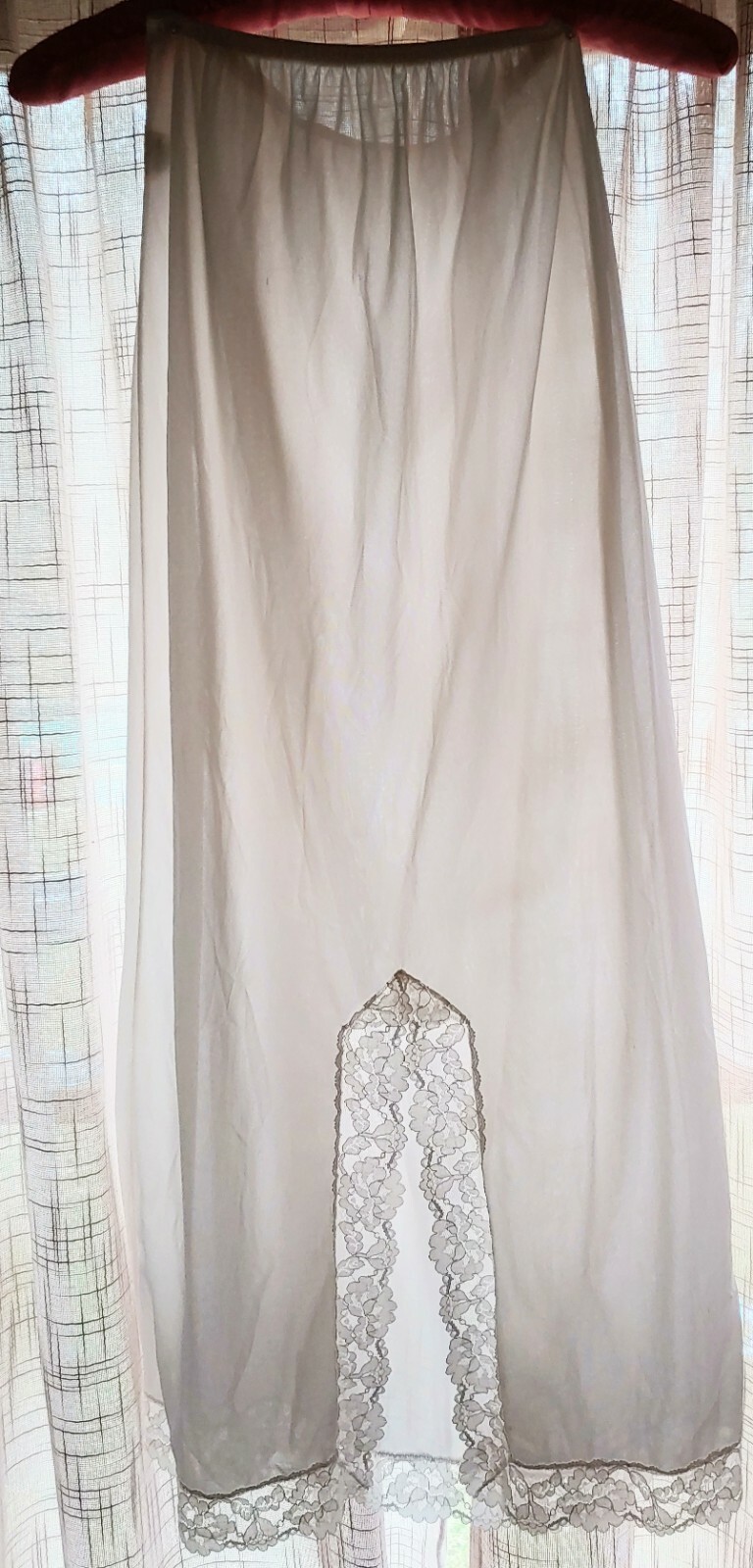 Vintage GREENCO MAID 1/2 SLIP Long 35 1/2&Prime; and Sexy Silky NYLON TRICO Sz 6 Med