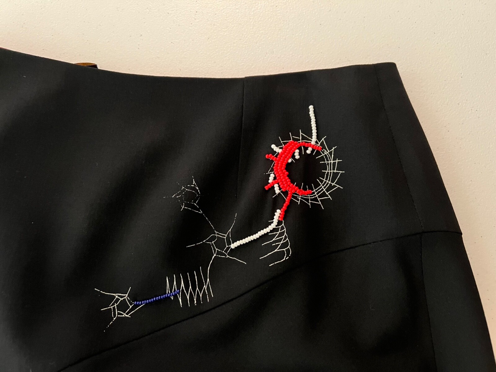 Vintage Christian Lacroix 1990s Black Asymmetrical Skirt Size 36