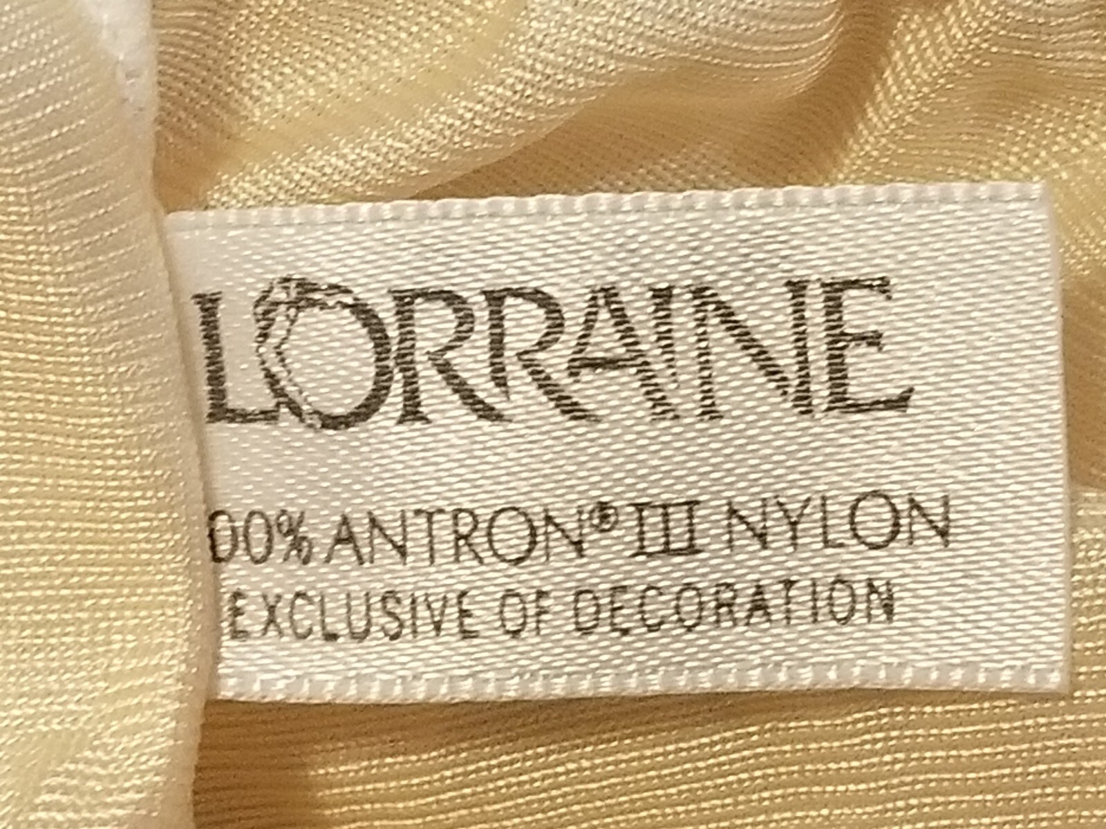 2 Pair Vintage LORRAINE PETTI PANTS Size L Beige & Black Lace Trim Made in USA