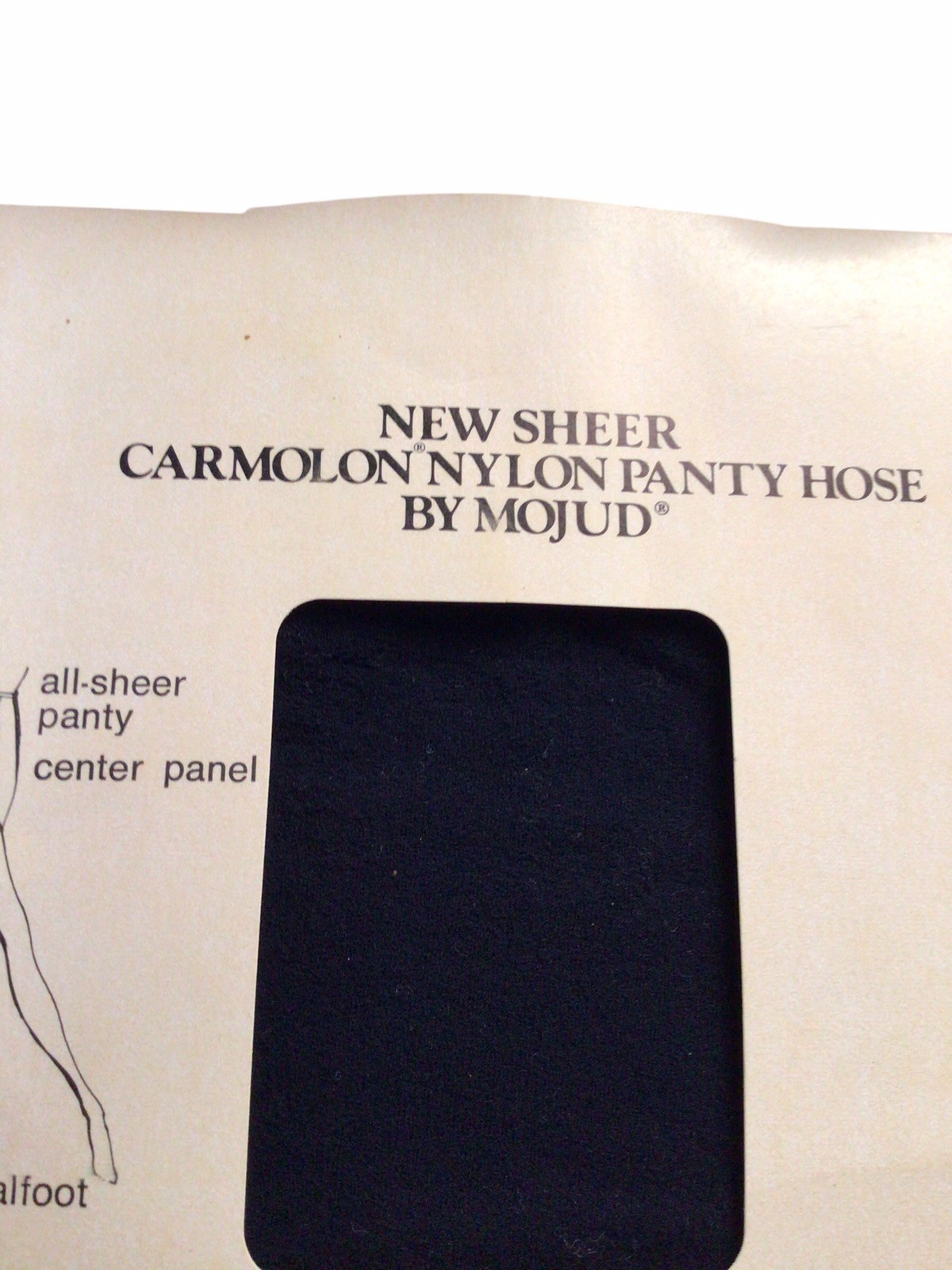 Vintage MOJUD 100% Carmolon Nylon Medium/Tall Navy Sheer To The Waist