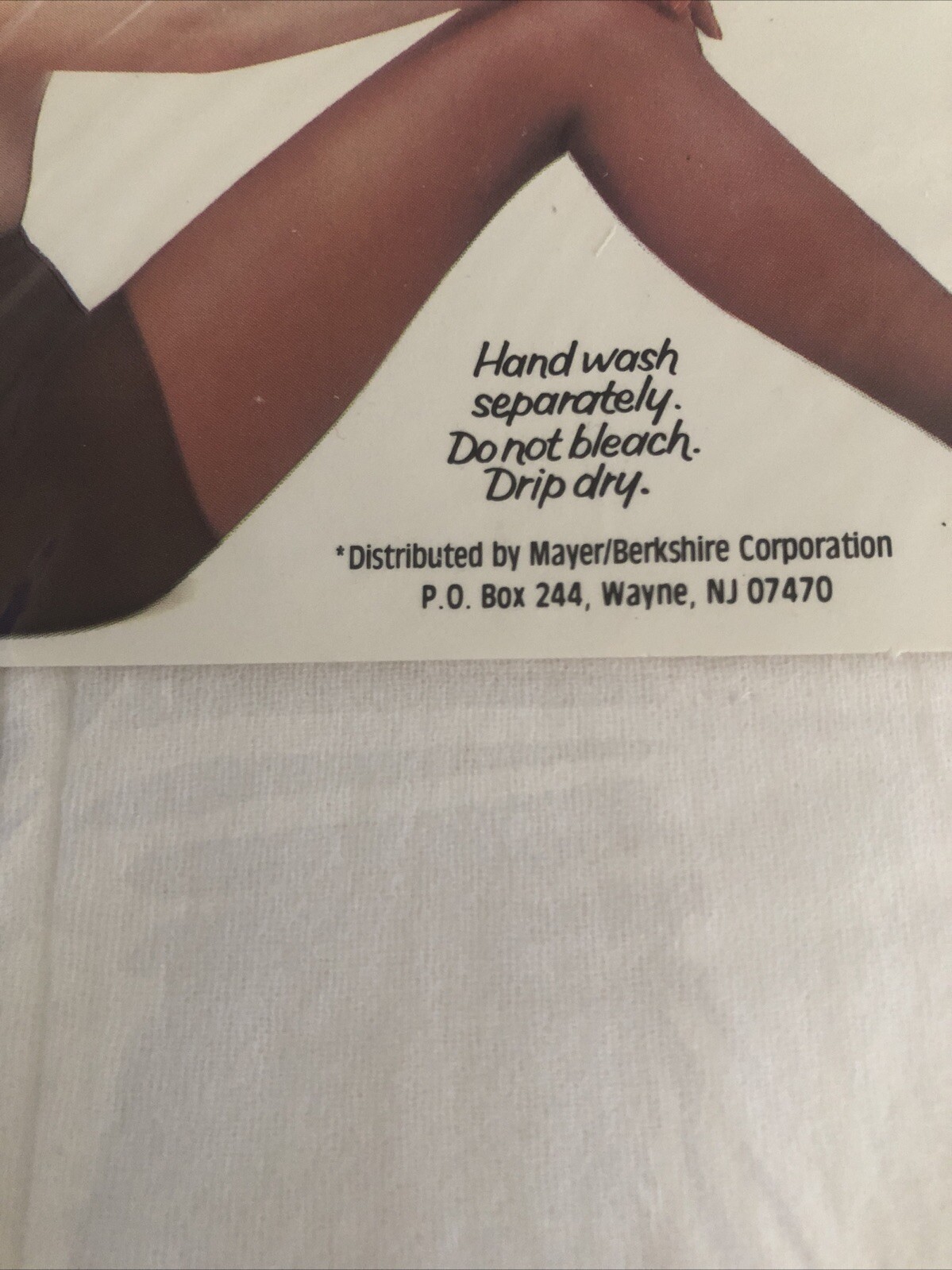 Vintage Mayer Bunny Soft Control Top Nylon Sheer Pantyhose White TALL 1985 USA
