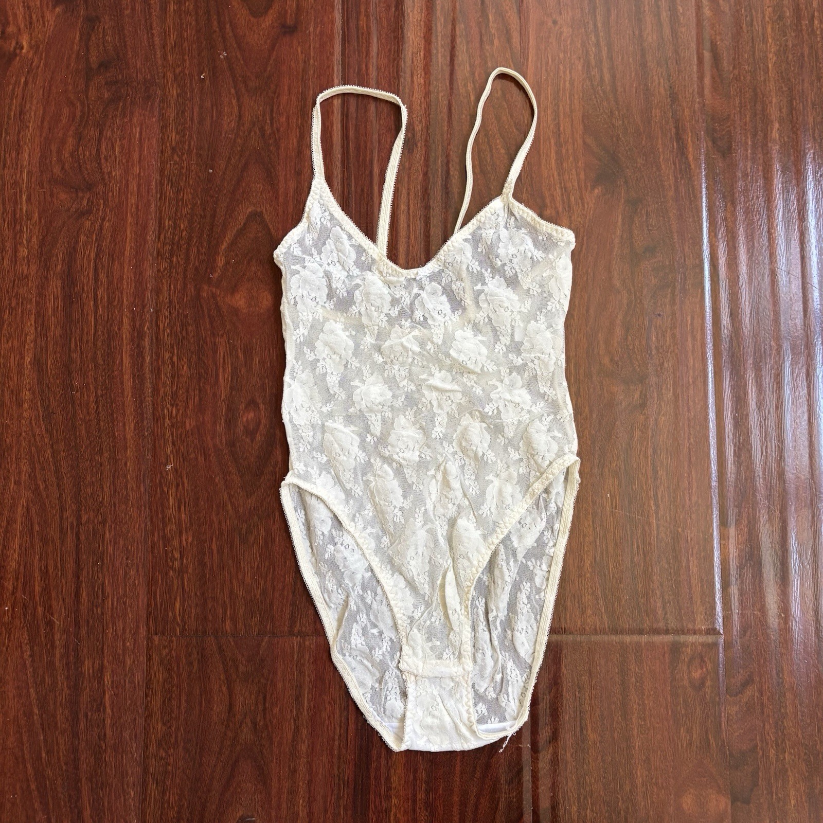 Vintage Christian Dior Intimates Lace Bodysuit Lingerie 70s 80s