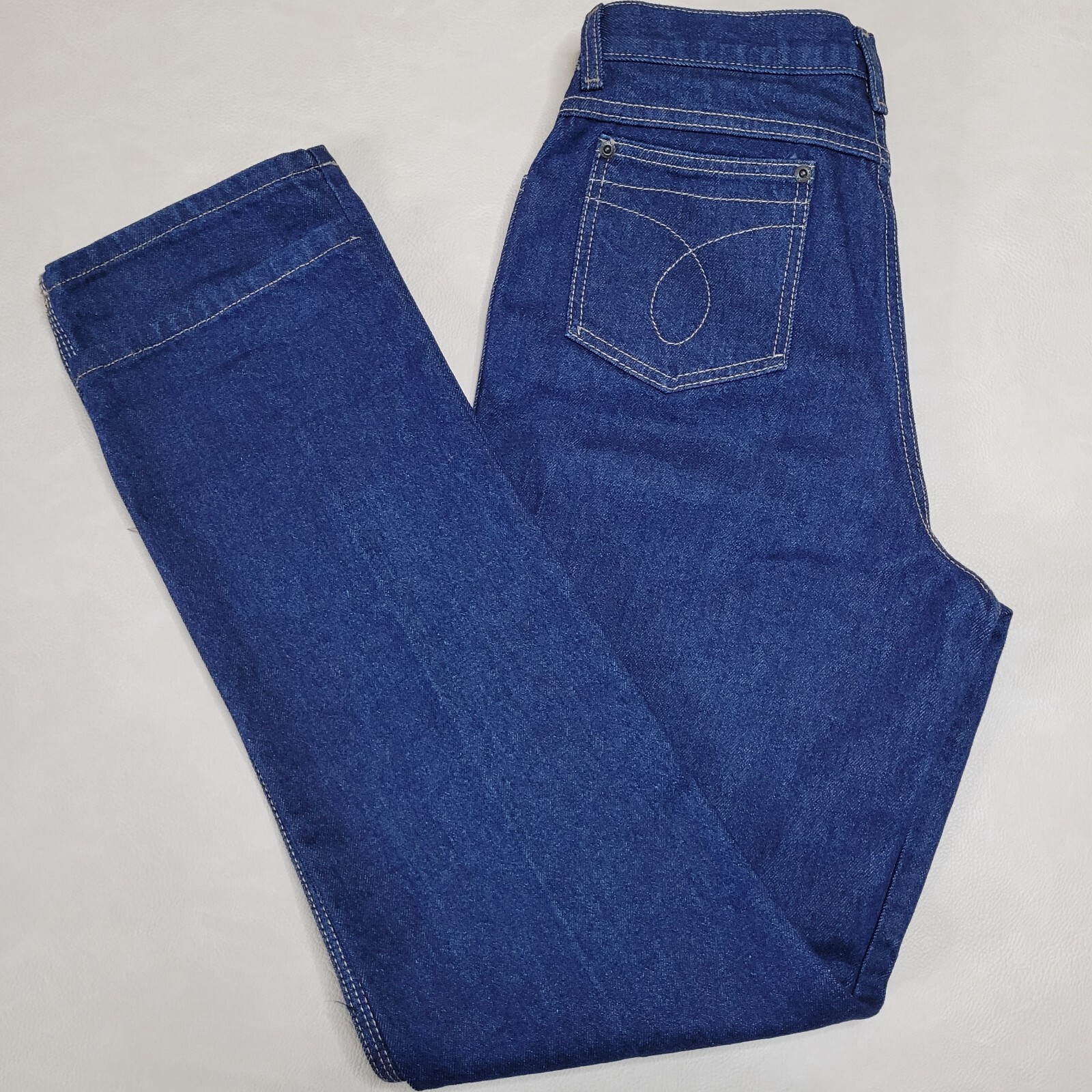 Vintage Calvin Klein Jeans Made In USA High Waist Sz 13 28 in Waist Dark Wash