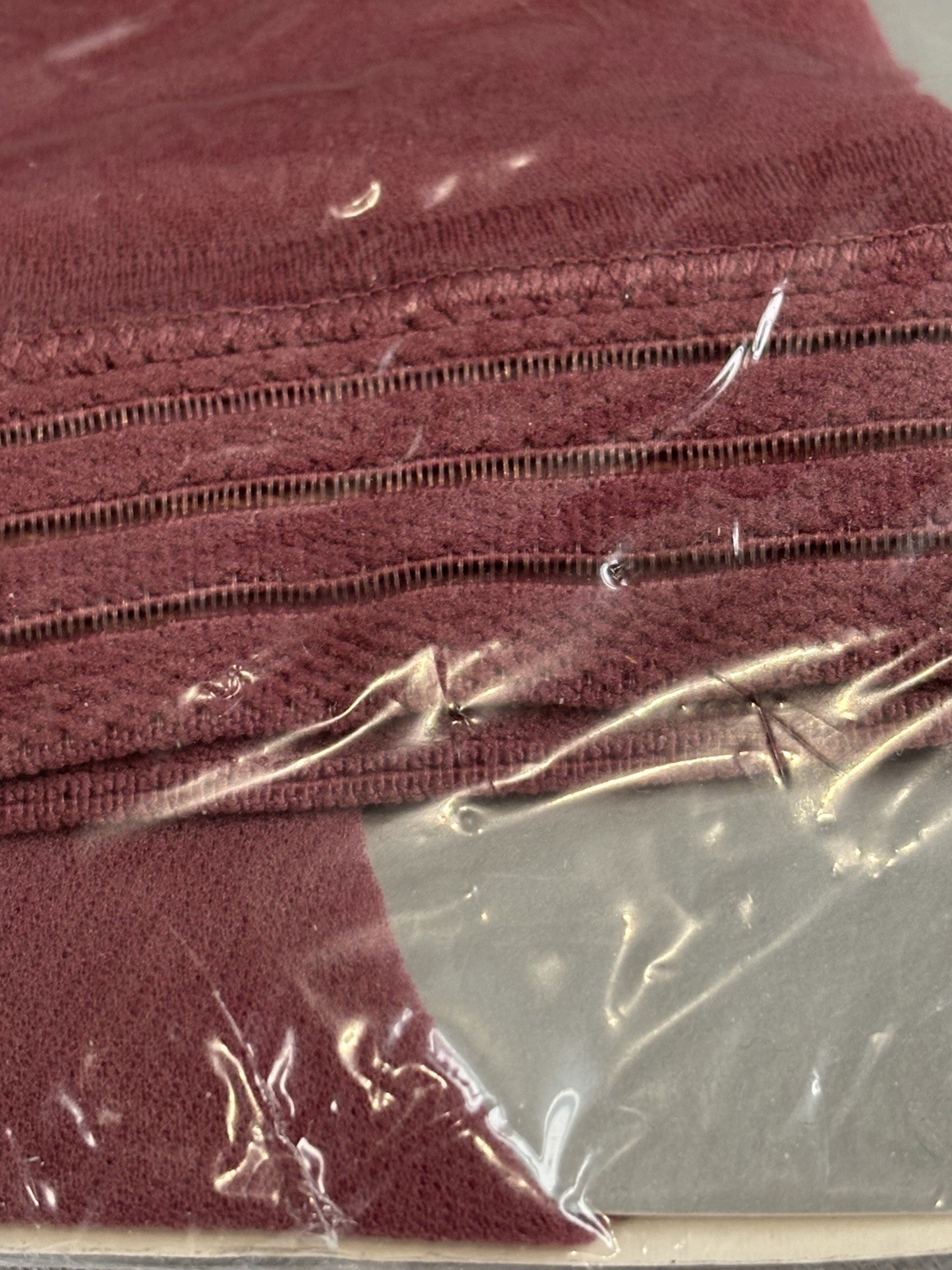 Vtg Arrowood Mills Thigh High Nylon Stockings Lot of 2: Wine, Tan USA Sz Average