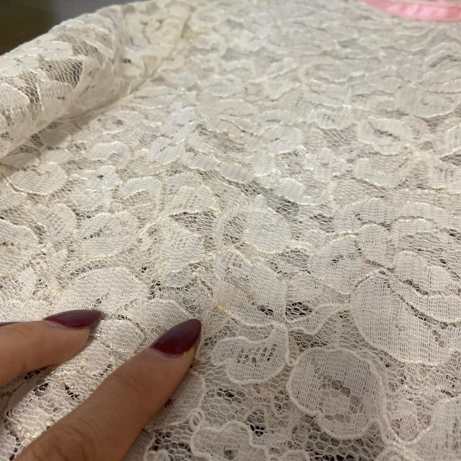 1960s lace asymmetrical top