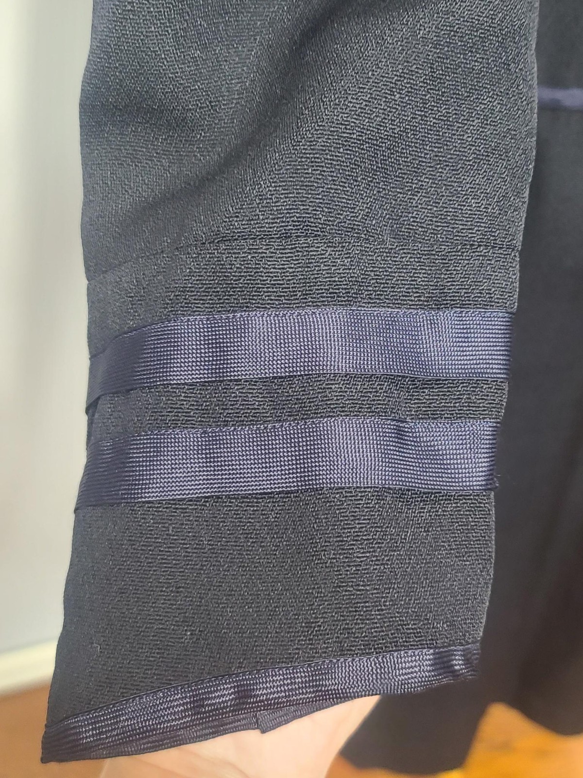 Vintage 1920s Flapper Dress Dark Blue / Black Wool German (B-40&Prime; W-37&Prime;) AS-IS