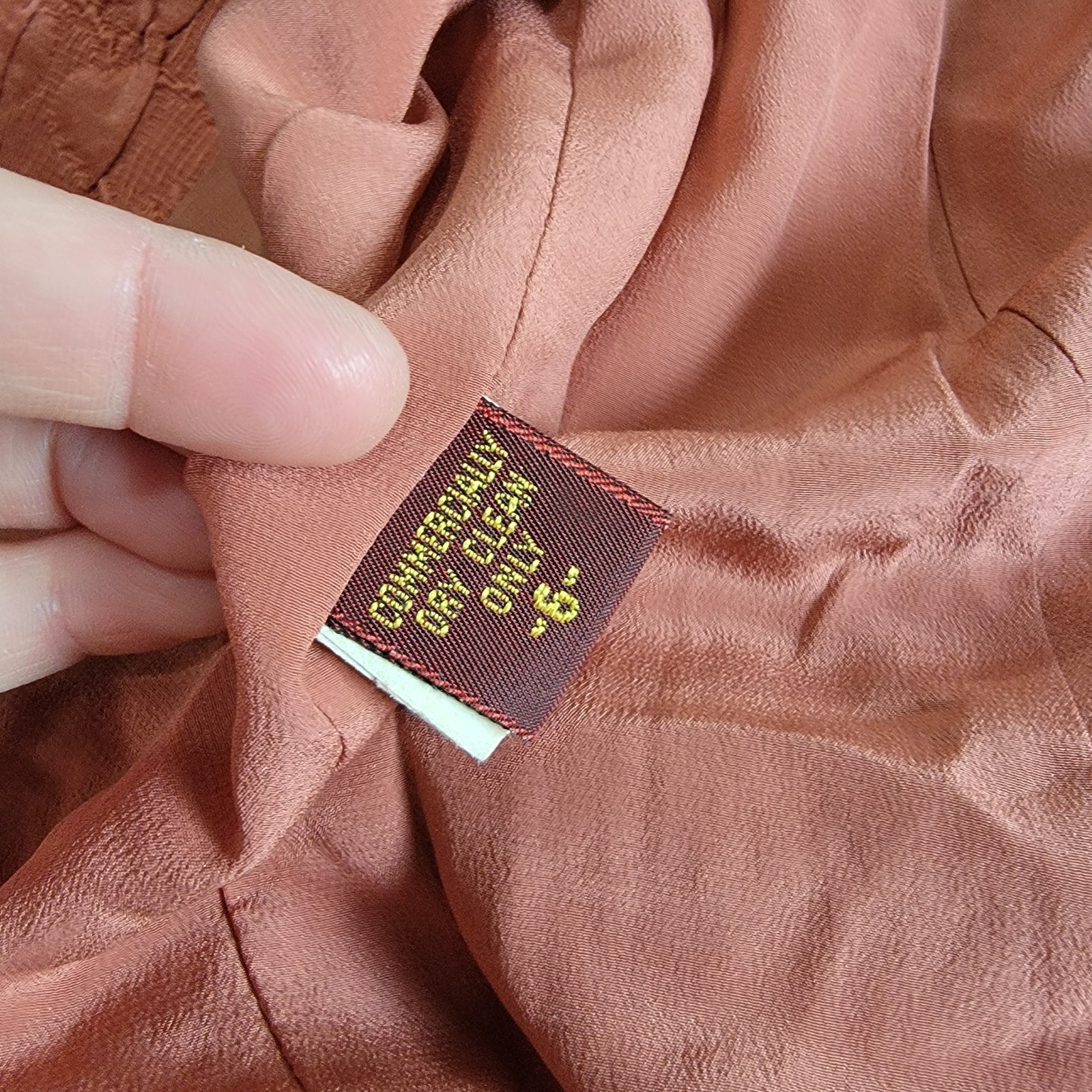 Vintage 1970s Anne Klein Blazer Jacket Union Made Orange Salmon Women Size 6