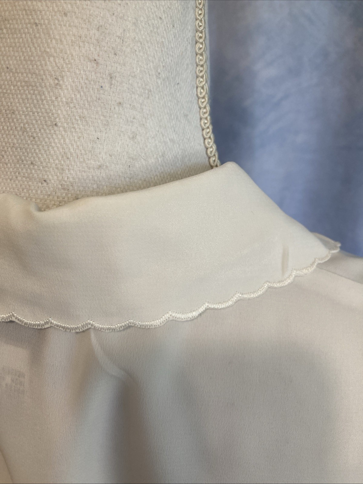 Vintage 80s Priorities White Pintuck Secretary Blouse Lace Peter Pan Collar 16