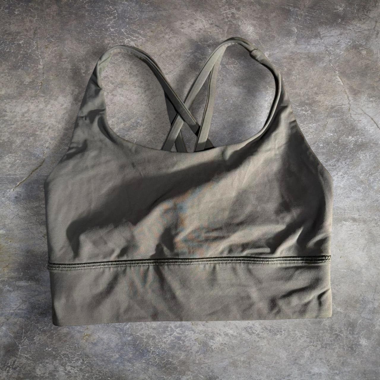 Lululemon Gray Crossback Longline Sports Bra Women&rsquo;s Small S
