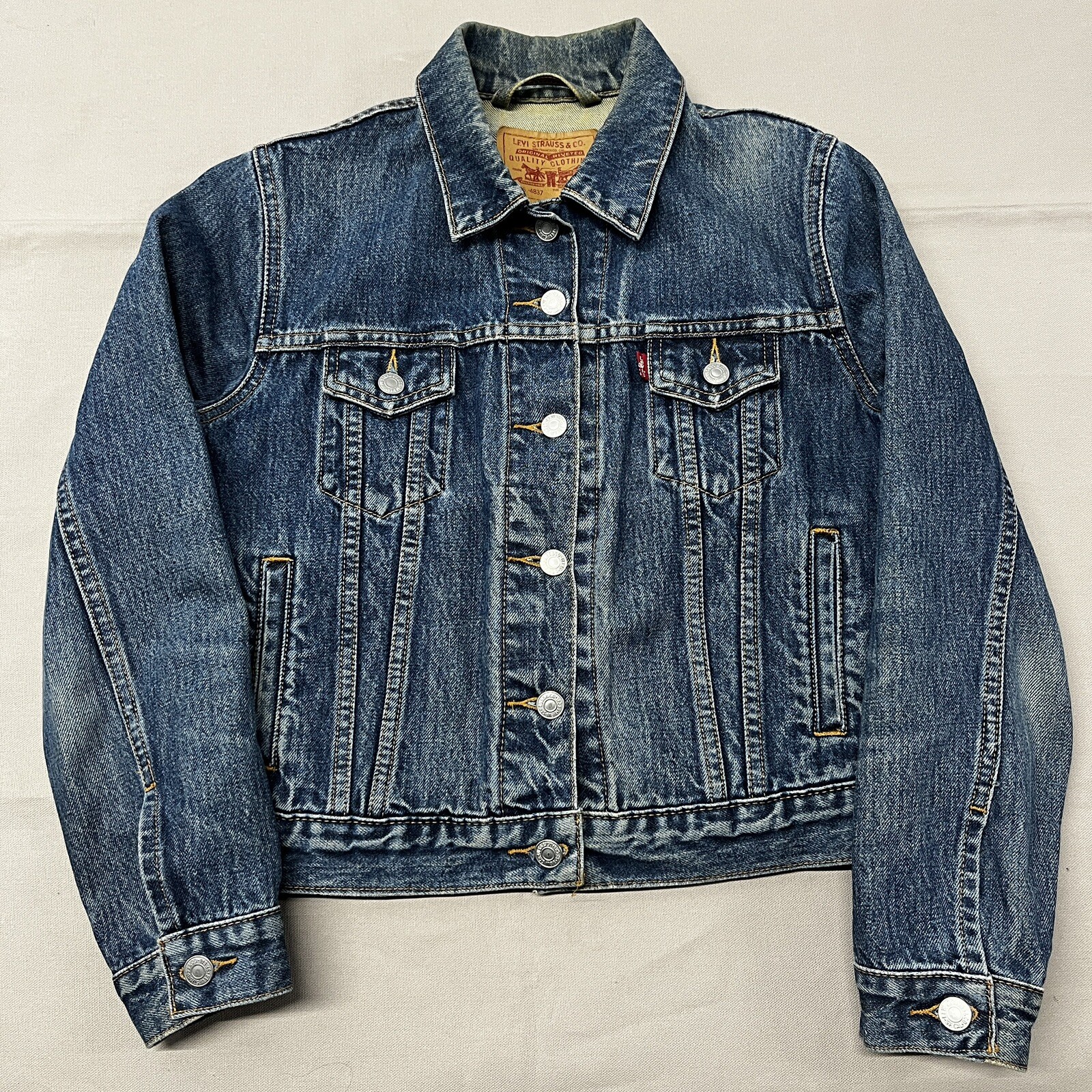 Vintage Levis Jacket 77716-4837 Womens Petite Student Jacket Sz S 2001