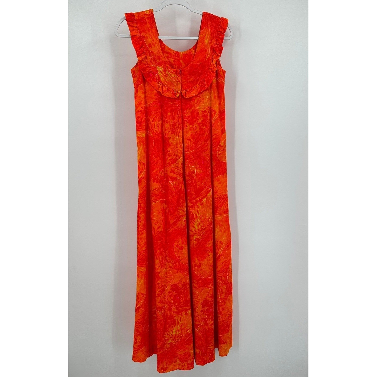 Mildreds of Hawaii Womens Vintage Maxi Dress Size 8 60s 70s Mid Century Tropical