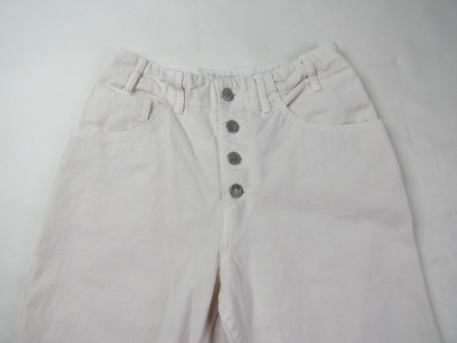 Vtg 1980&rsquo;s GUESS Georges Marciano White Jeans Women 26 x 29.5 Button Fly 80s 90s