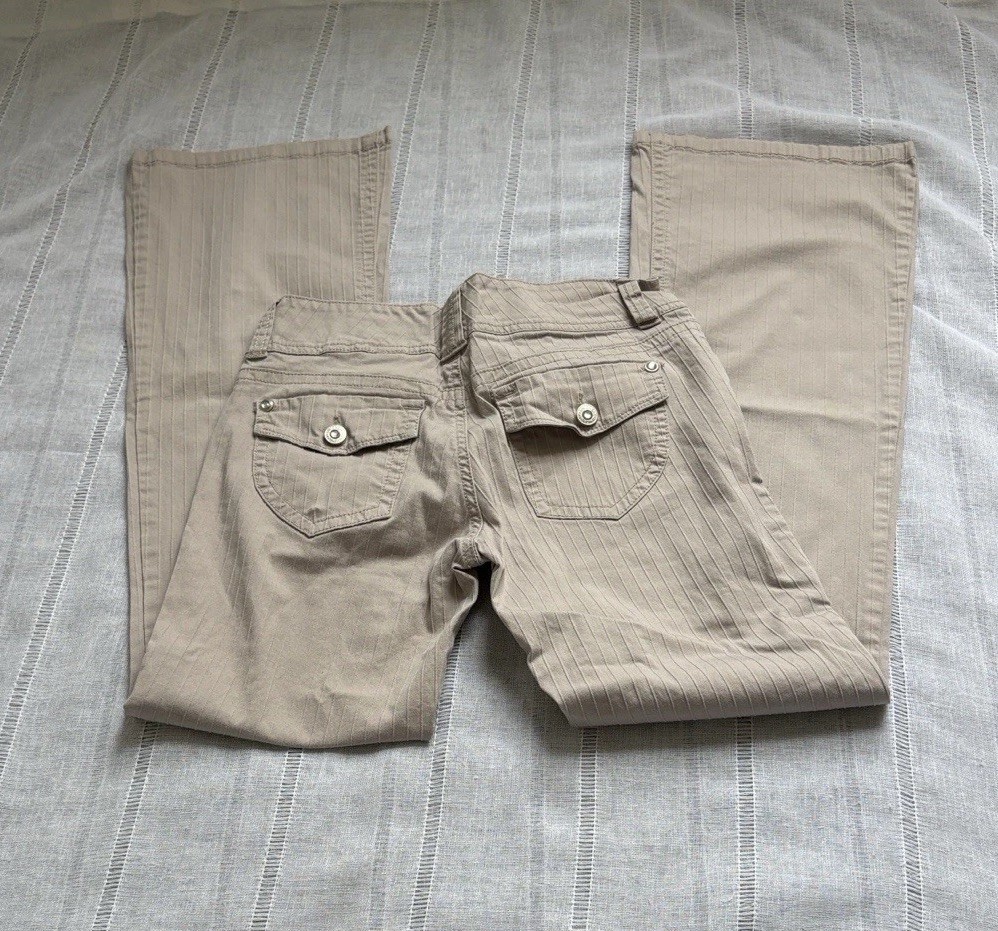 Unionbay Y2k Low Rise Beige Flared Pants Women&rsquo;s