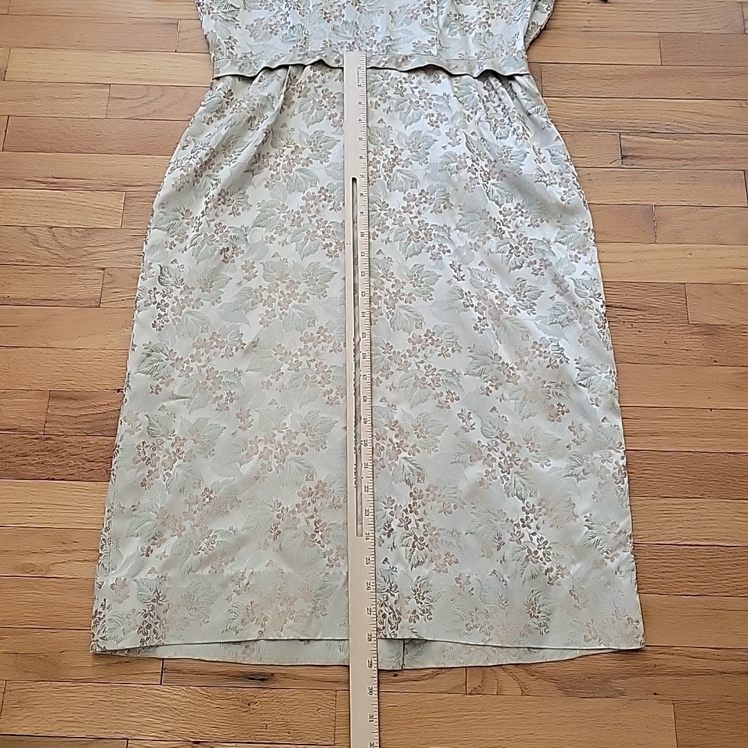 Robinsons California Bettermade Brocade Sheath Dress 14 Vintage Champagne Chic