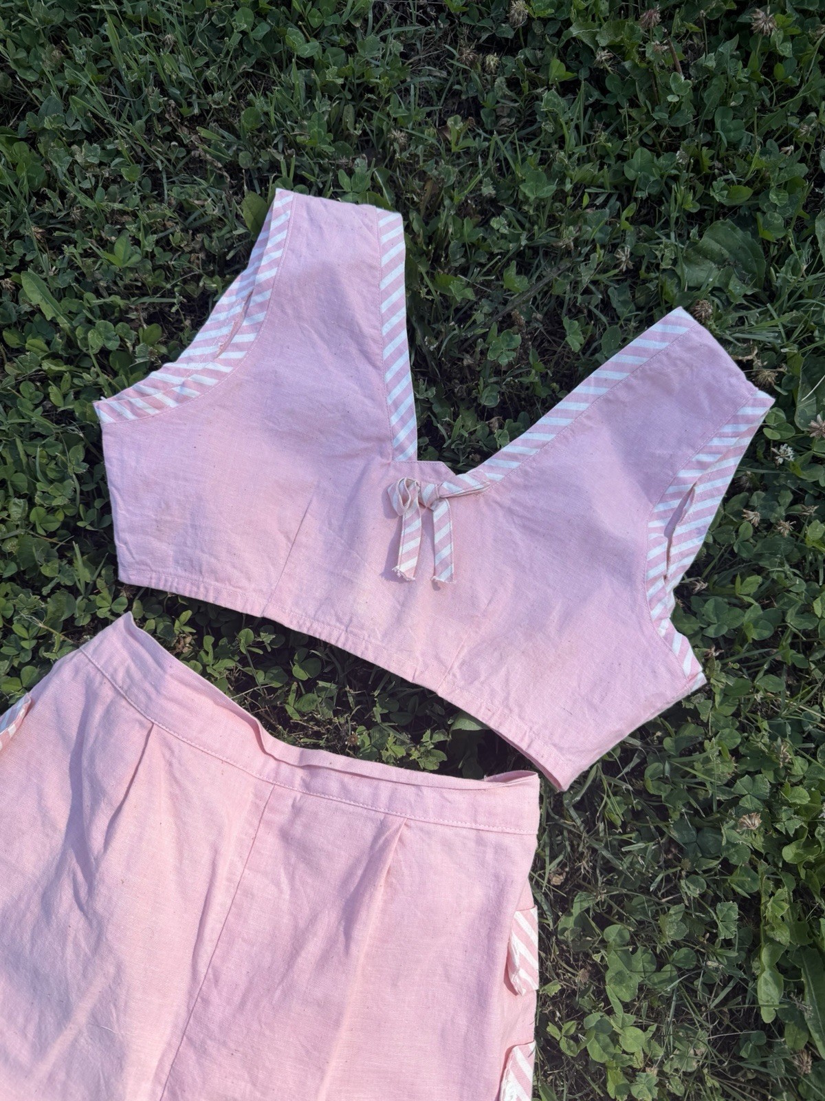 Vintage 1940s Fruit Of The Loom Play Suit Two Piece Shorts