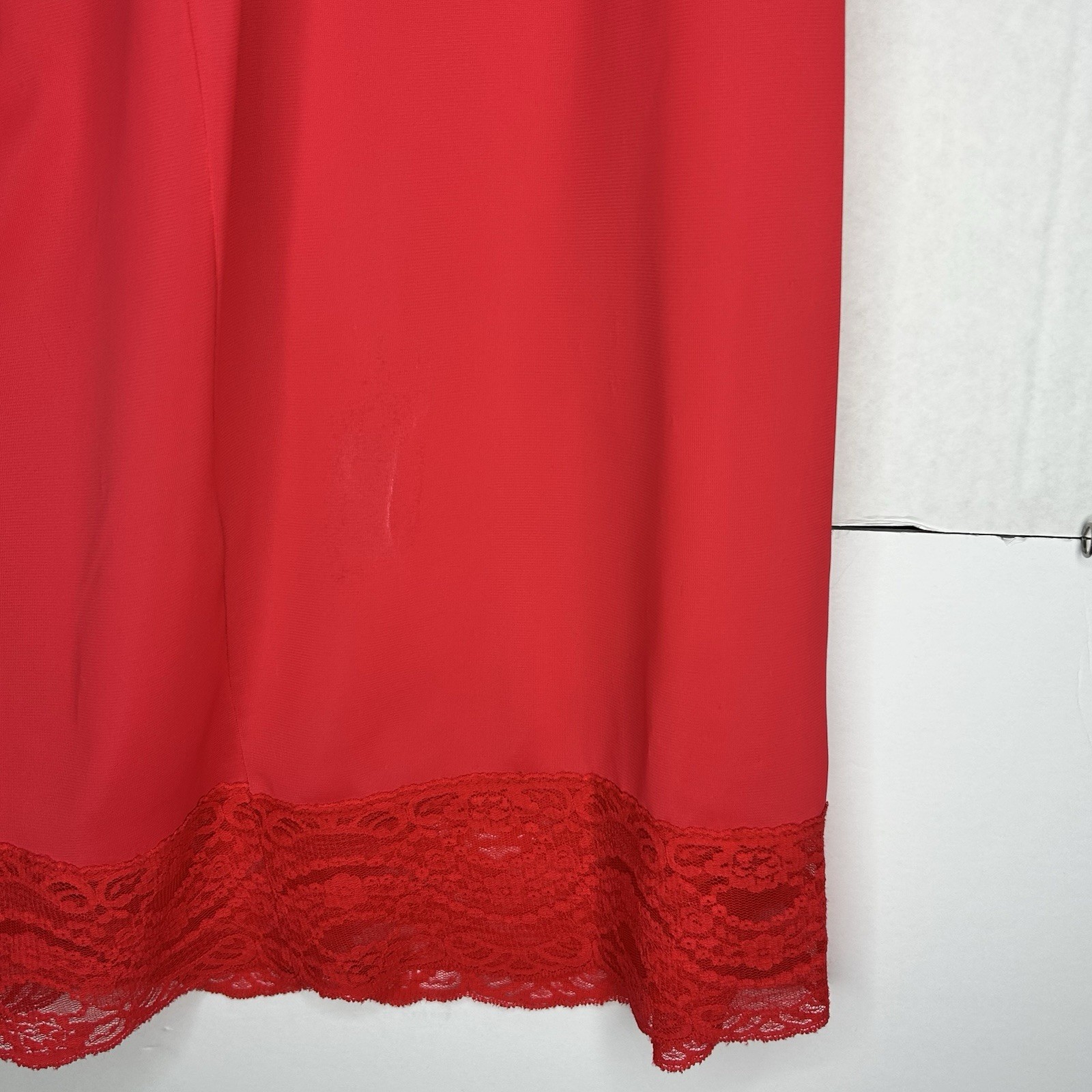 VTG Peignoir Set Pinehurst Red Sheer Long Nightgown with Sheer Robe Size Small