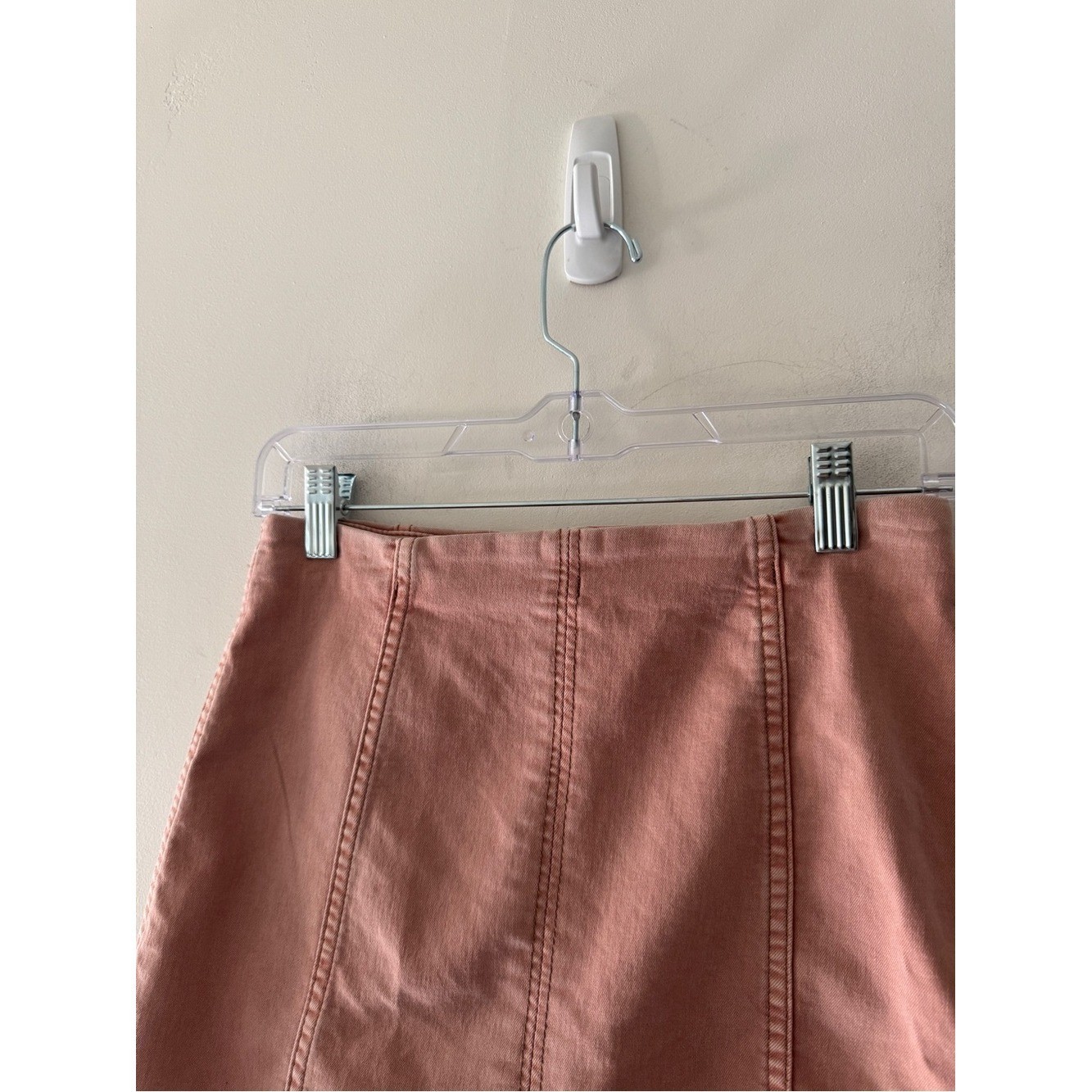 Free People Modern Femme Dusty Rose Denim Mini Skirt