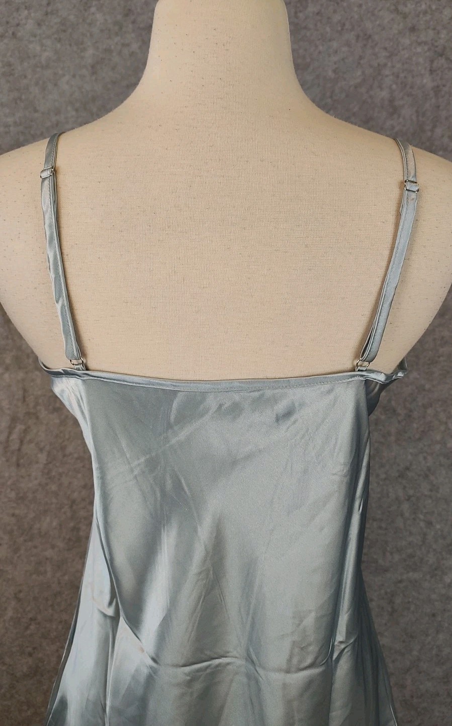 90s Y2K Vintage Slip Dress Size Small Powder Blue Shiny Coquette Fairy Chemise