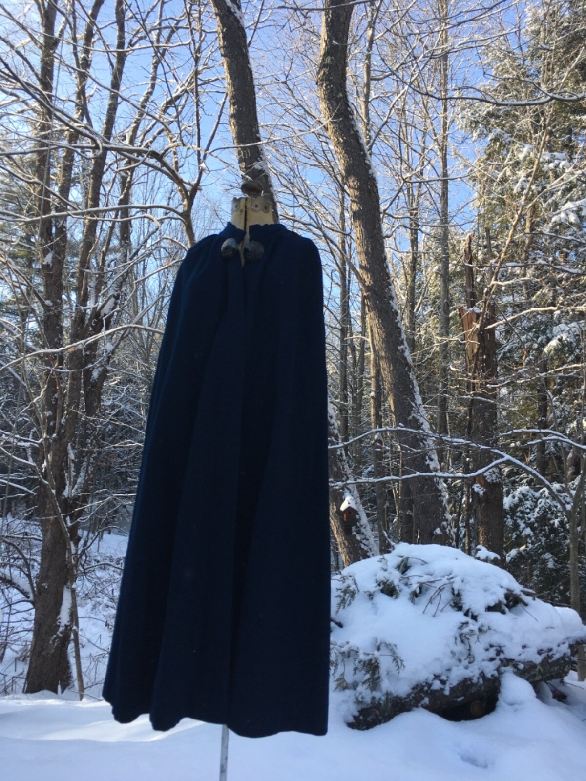Vintage Antique Fine wool ART DECO 1900&rsquo;s Edwardian long Cape Cloak B 40”