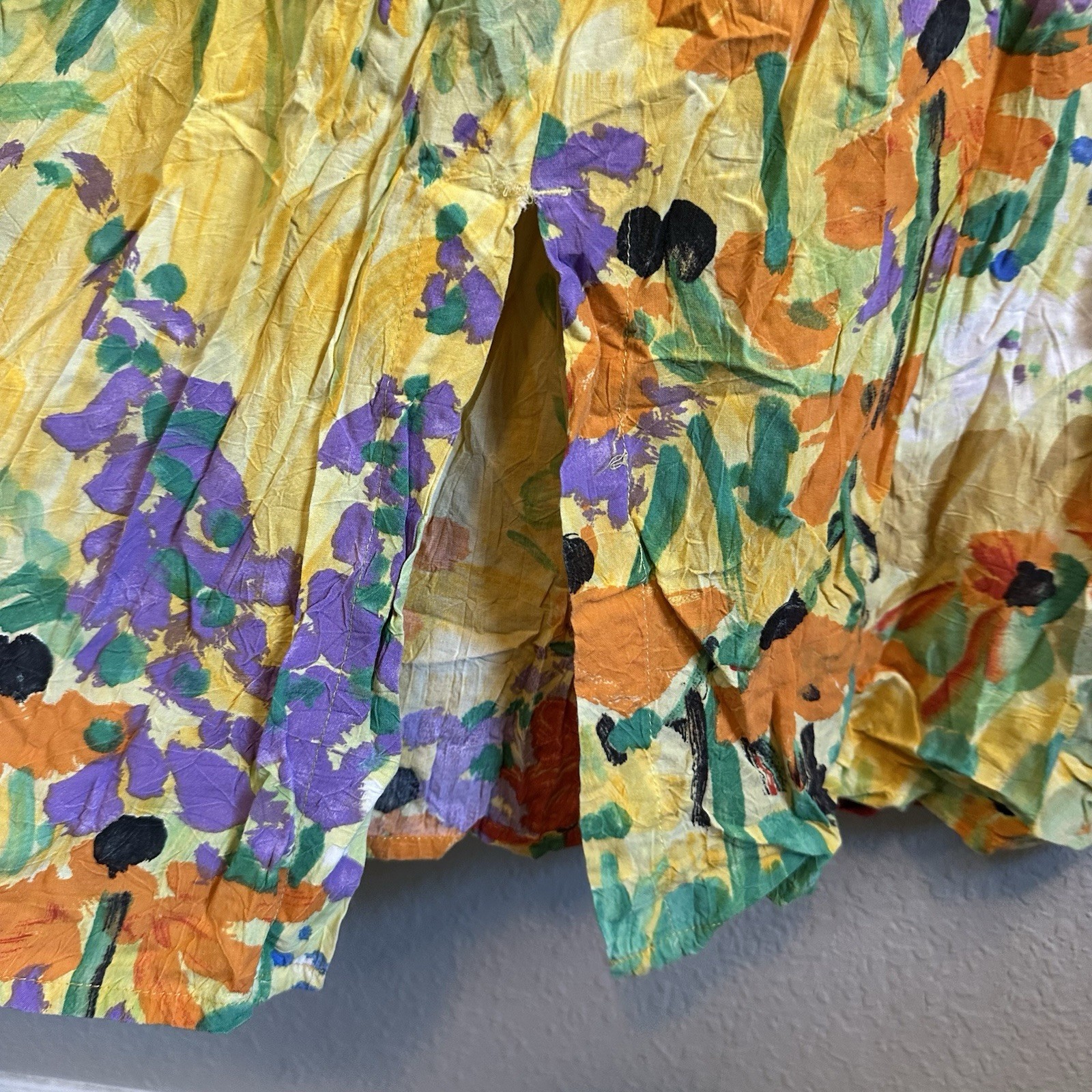 VTG Jams World Maxi Dress Size XL Multi- Colored hawaiian Print Pockets Beach