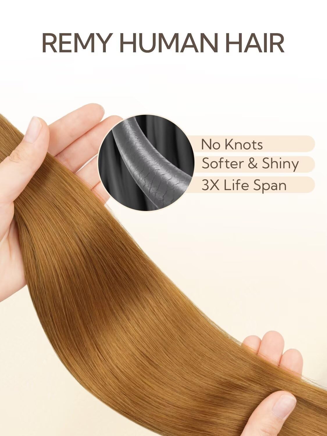 HOTBANANA Invisi Edge Tape in Hair Extensions Human Hair, 14inch 50g 20pcs Aubur