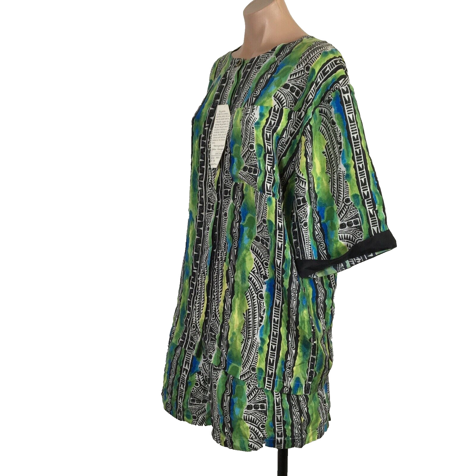 VTG 80s Geometric Short Blouse 2pc Silk Suit Hattie Carnegie Art 2 Wear M NEW